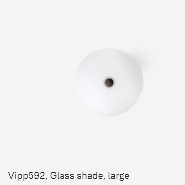 [89G592] OIBV_89G592 Vipp592 Sculpture table lamp, Glass shade, large